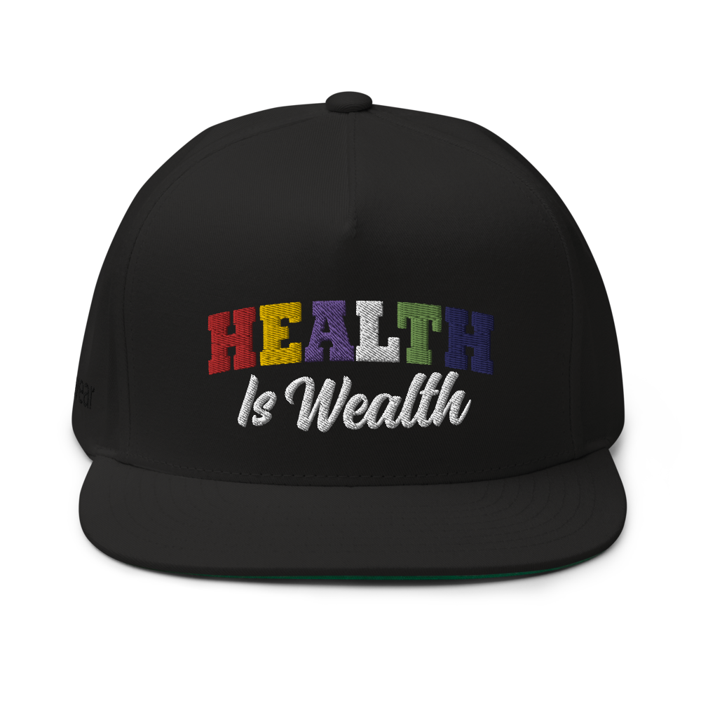 Health is Wealth College Letter Snapback